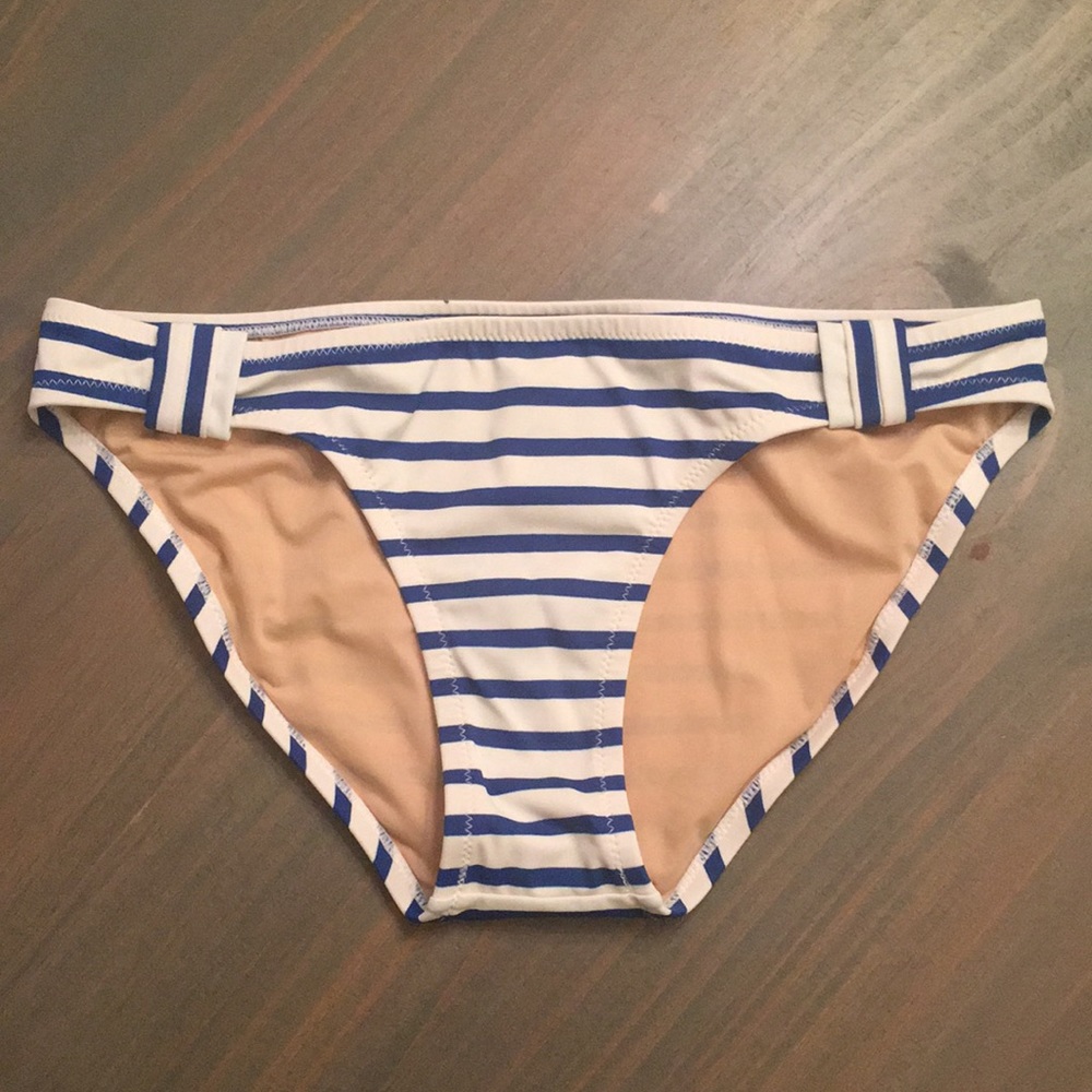 Blue and White Striped J. Crew bikini bottom